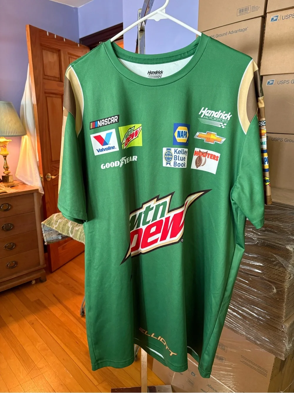 Mountain Dew Elliott Racing Sponsor Tee - Green Size XL EUC - Picture 1 of 11